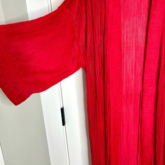 Vintage Victoria's Secret Red Robe Glamorous Sleep Comfort Lounge Sexy Maxi S - Picture 3 of 4